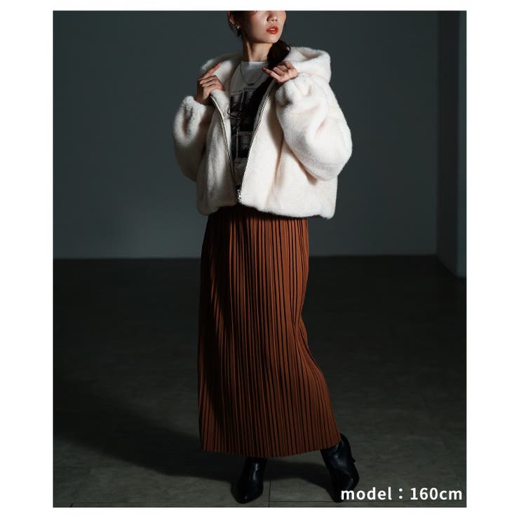 思わず触れたくなるエコファーフード付ジャケット レディース ファッション | Sawa a la mode | 詳細画像7 