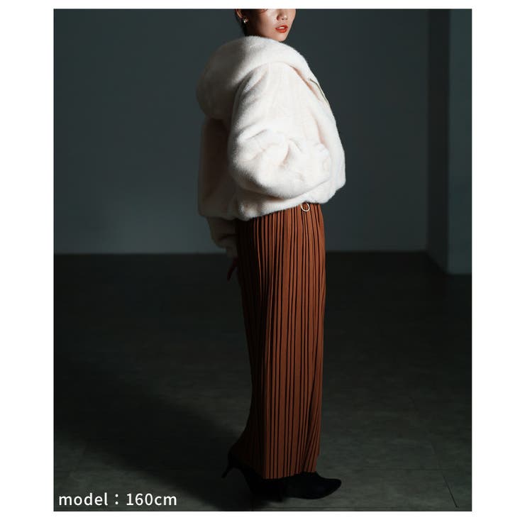 思わず触れたくなるエコファーフード付ジャケット レディース ファッション | Sawa a la mode | 詳細画像13 