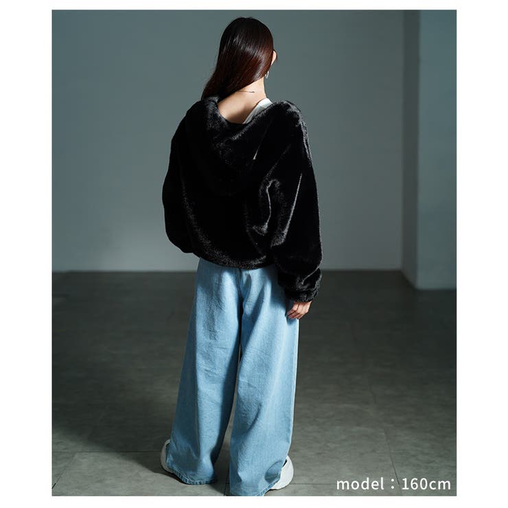 思わず触れたくなるエコファーフード付ジャケット レディース ファッション | Sawa a la mode | 詳細画像18 