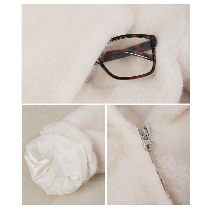 思わず触れたくなるエコファーフード付ジャケット レディース ファッション | Sawa a la mode | 詳細画像24 