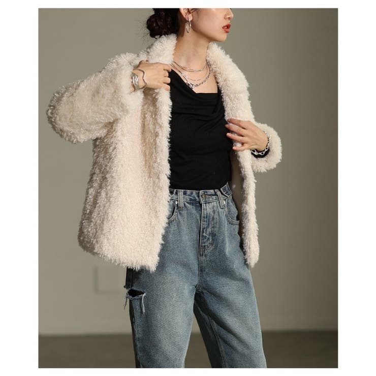 心まで温まるプードルフェイクファージャケット レディース ファッション | Sawa a la mode | 詳細画像12 