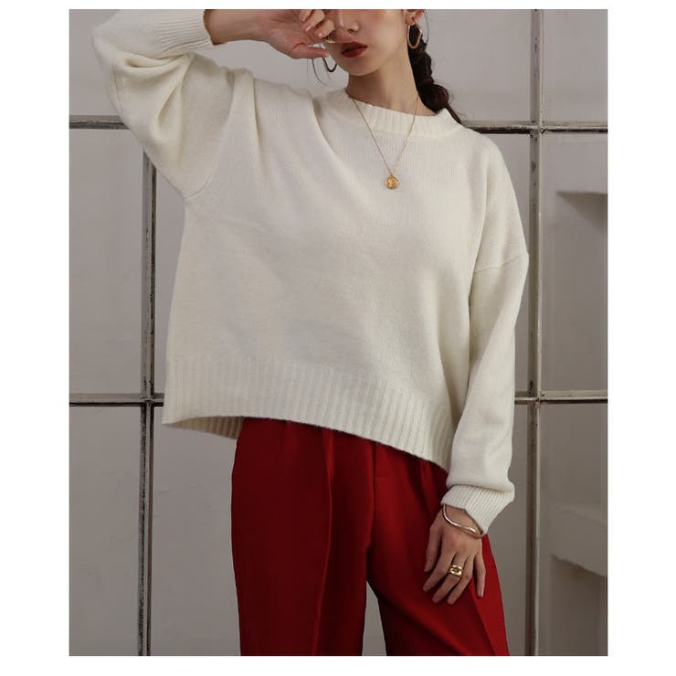 デイリーに着まわせるショートニットプルオーバートップス レディース ファッション | Sawa a la mode | 詳細画像22 