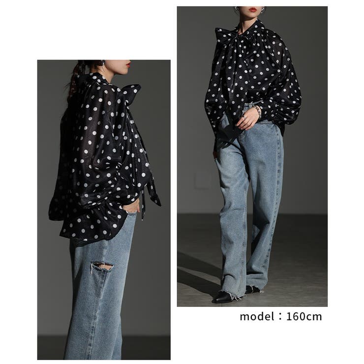 一枚で品格が完成するクラシカルドットボウタイブラウス レディース トップス | Sawa a la mode | 詳細画像10 