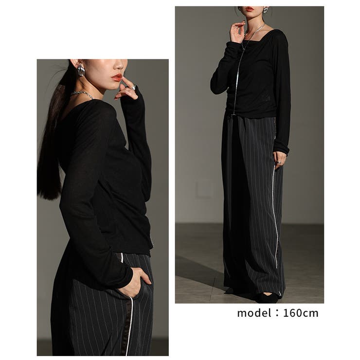 ニュアンス感溢れるドレープネックカットソー レディース ファッション | Sawa a la mode | 詳細画像10 