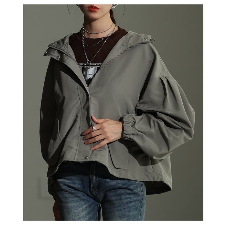 軽やかに羽織れるライトボリュームマウンテンパーカー レディース アウター | Sawa a la mode | 詳細画像12 