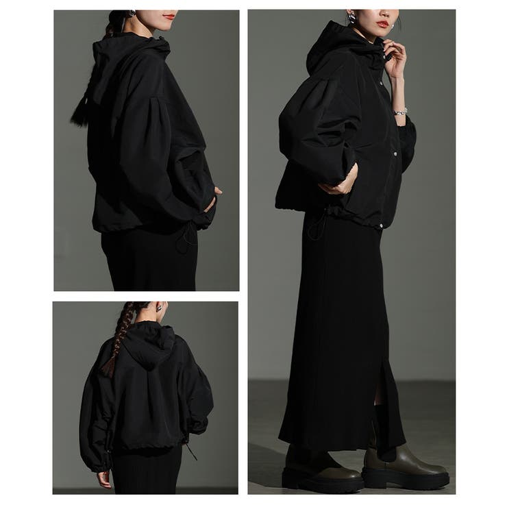 軽やかに羽織れるライトボリュームマウンテンパーカー レディース アウター | Sawa a la mode | 詳細画像17 