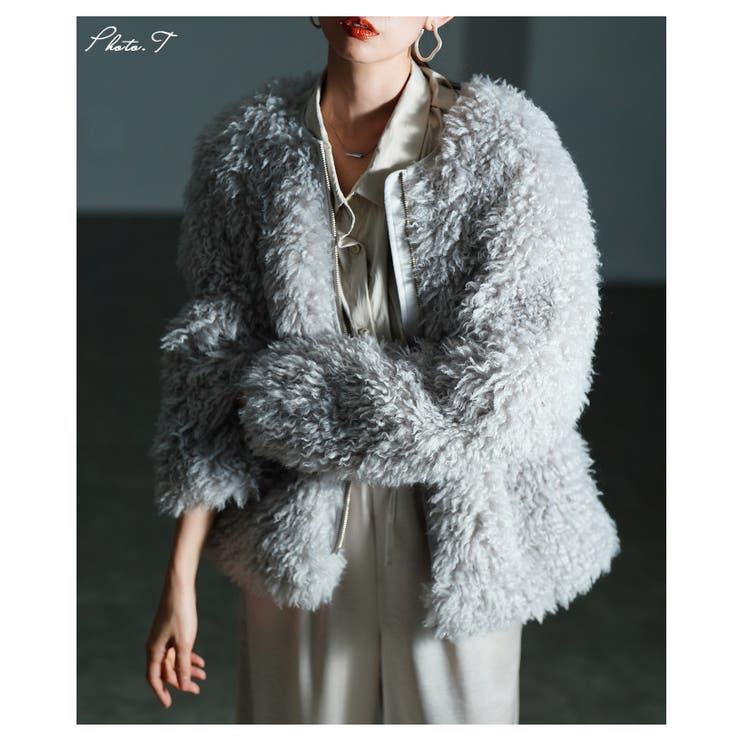 シーズンムードを高めるフェイクファージャケット レディース ファッション | Sawa a la mode | 詳細画像2 