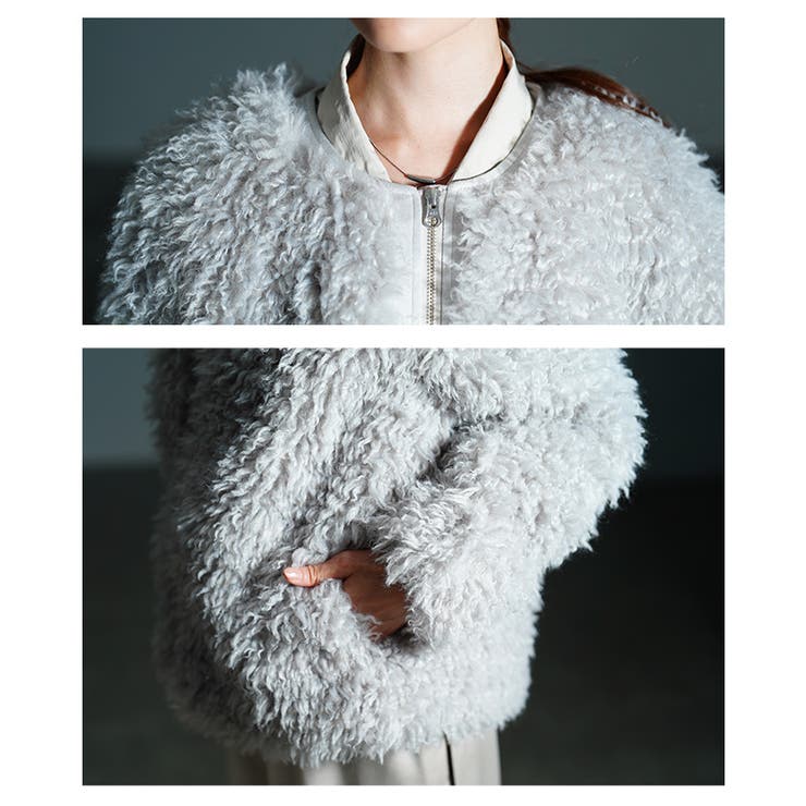 シーズンムードを高めるフェイクファージャケット レディース ファッション | Sawa a la mode | 詳細画像5 