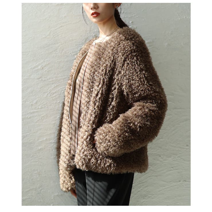 シーズンムードを高めるフェイクファージャケット レディース ファッション | Sawa a la mode | 詳細画像22 