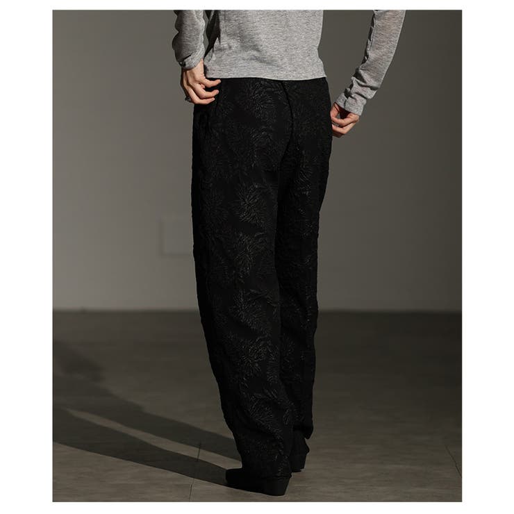 スタイリングに華を添えるリーフジャガードテーパードパンツ レディース ファッショ… | Sawa a la mode | 詳細画像9 