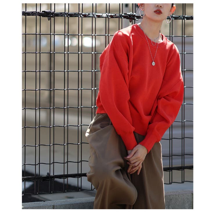 毎日着たくなるスウェットライクニットプルオーバー レディース ファッション | Sawa a la mode | 詳細画像21 