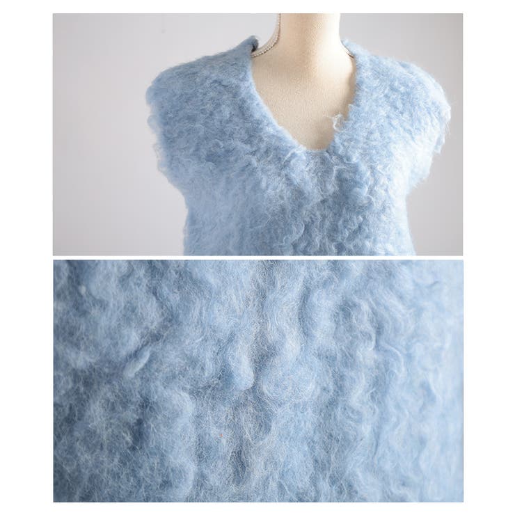 ふわっと華やぐフェザーニットベスト レディース トップス | Sawa a la mode | 詳細画像19 