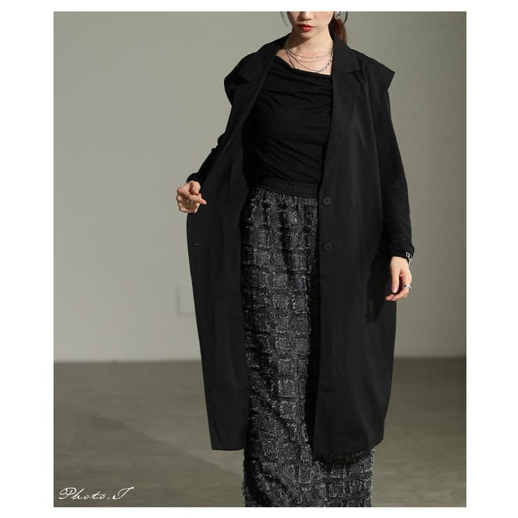 纏うだけで洗練さ引き立つロングジレジャケット レディース ファッション | Sawa a la mode | 詳細画像2 