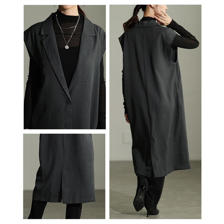 纏うだけで洗練さ引き立つロングジレジャケット レディース ファッション | Sawa a la mode | 詳細画像19 