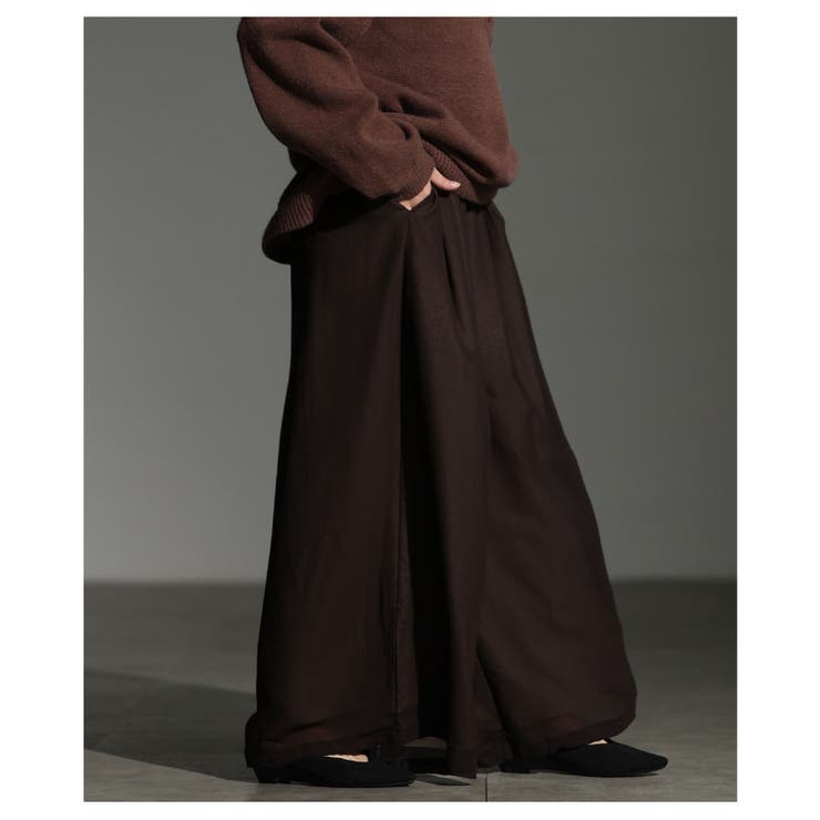 足下をドラマティックにするワイドシアーパンツ レディース ファッション | Sawa a la mode | 詳細画像4 