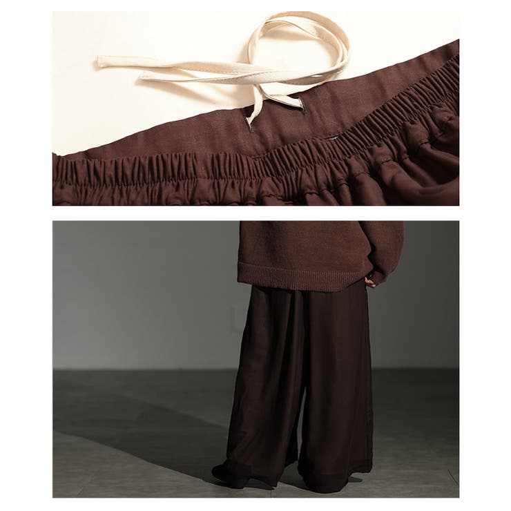 足下をドラマティックにするワイドシアーパンツ レディース ファッション | Sawa a la mode | 詳細画像5 