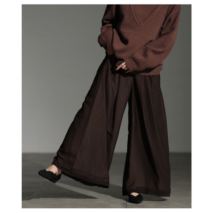 足下をドラマティックにするワイドシアーパンツ レディース ファッション | Sawa a la mode | 詳細画像7 