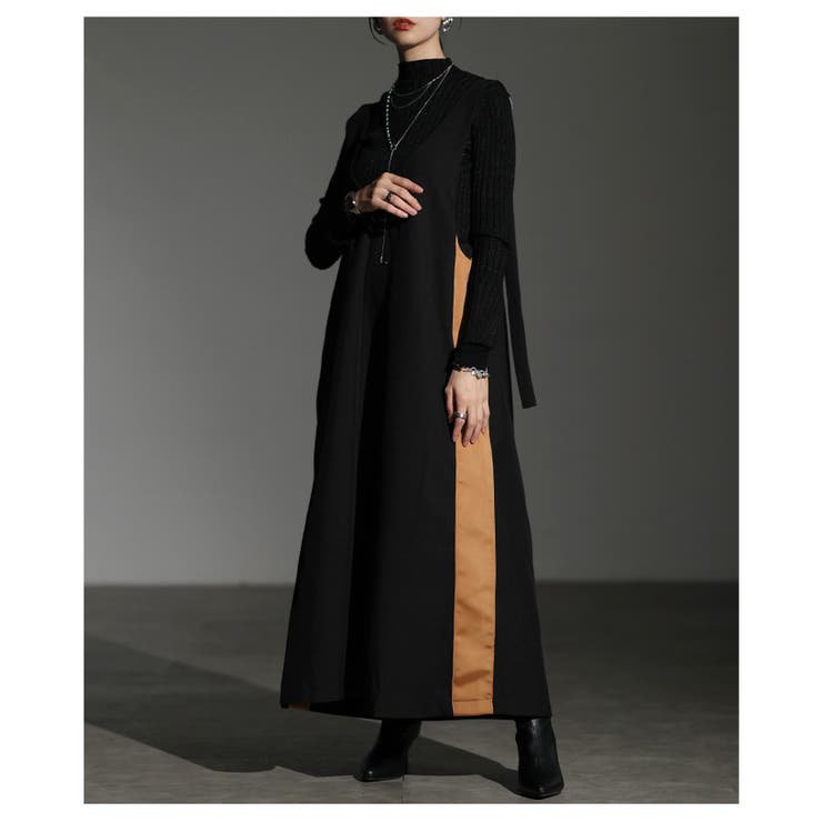 着るだけでスタイルアップするサイドラインサロペットスカート レディース | Sawa a la mode | 詳細画像16 