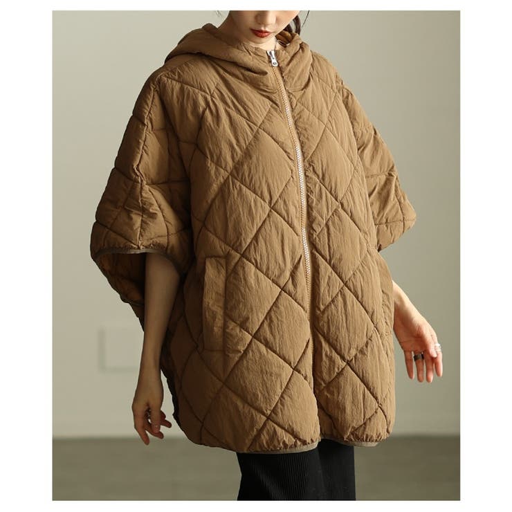 2wayキルティングジップアップフーディーポンチョ レディース ファッション | Sawa a la mode | 詳細画像9 