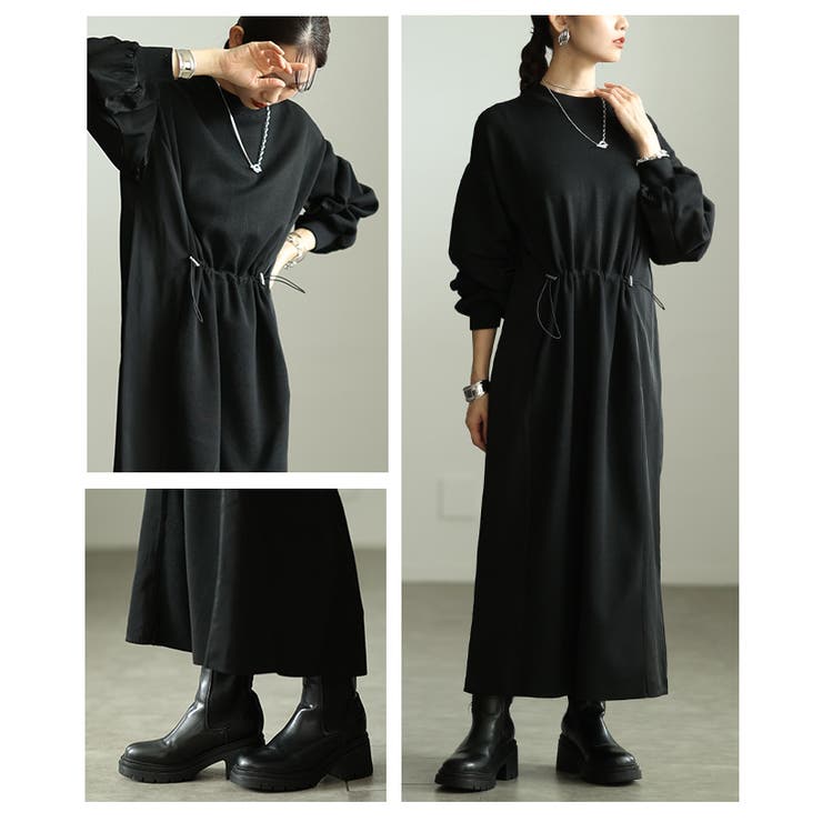 上品＆抜け感を演出する切替タックスリーブドロストワンピース レディース | Sawa a la mode | 詳細画像17 