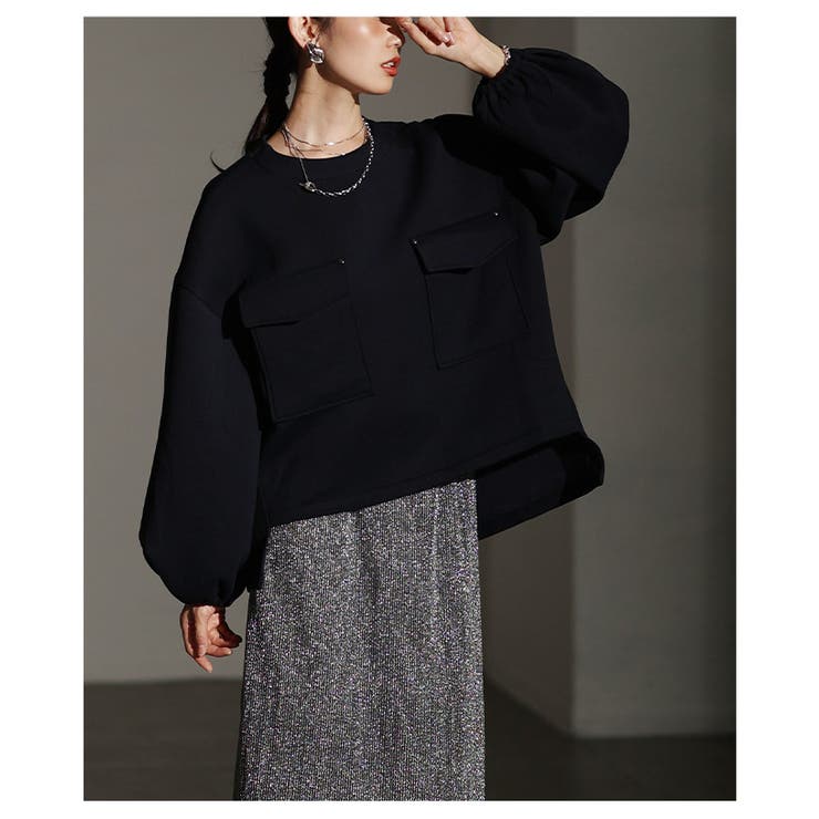 大人カジュアルに馴染むボリューム袖ダンボールプルオーバー レディース ファッション | Sawa a la mode | 詳細画像4 
