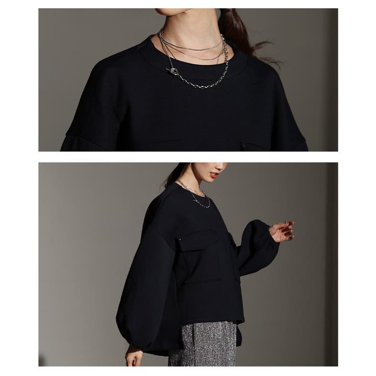 大人カジュアルに馴染むボリューム袖ダンボールプルオーバー レディース ファッション | Sawa a la mode | 詳細画像5 