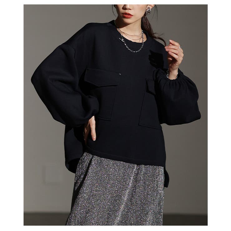 大人カジュアルに馴染むボリューム袖ダンボールプルオーバー レディース ファッション | Sawa a la mode | 詳細画像9 