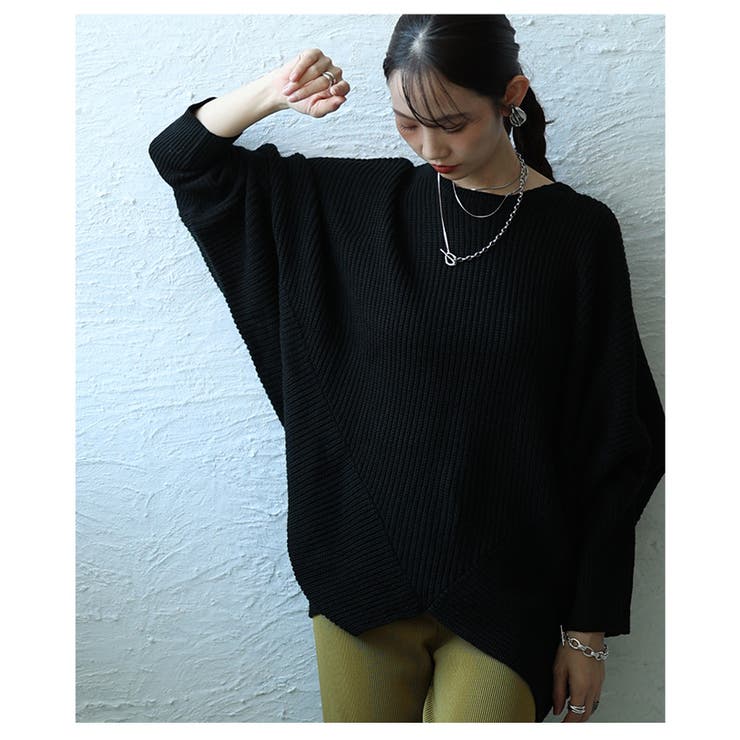 ゆるっとこなれるドルマンニットトップス レディース ファッション | Sawa a la mode | 詳細画像12 