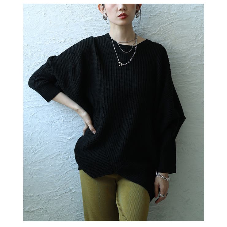 ゆるっとこなれるドルマンニットトップス レディース ファッション | Sawa a la mode | 詳細画像16 