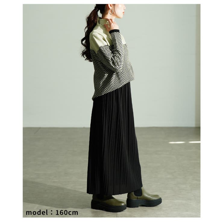 着るだけでサマになるジオメトリック柄ニットトップス レディース ファッション | Sawa a la mode | 詳細画像14 