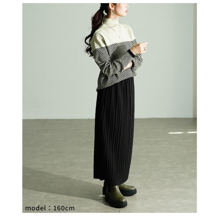 着るだけでサマになるジオメトリック柄ニットトップス レディース ファッション | Sawa a la mode | 詳細画像20 