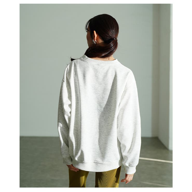 エッジを加えたジップスリーブスウェットプルオーバー レディース ファッション | Sawa a la mode | 詳細画像9 