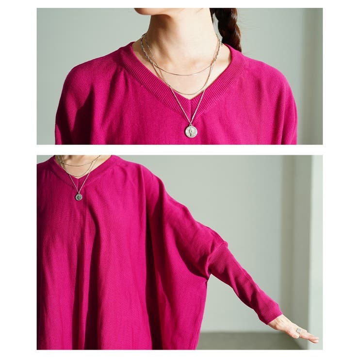 大人の余裕醸し出すビッグシルエットニットチュニック レディース ファッション | Sawa a la mode | 詳細画像5 