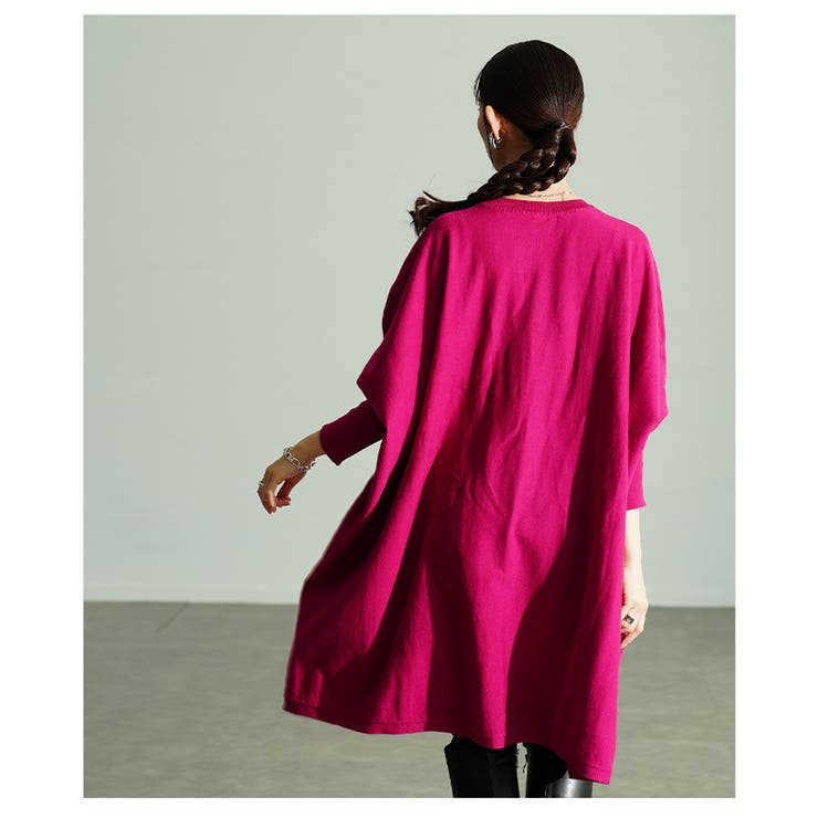 大人の余裕醸し出すビッグシルエットニットチュニック レディース ファッション | Sawa a la mode | 詳細画像8 
