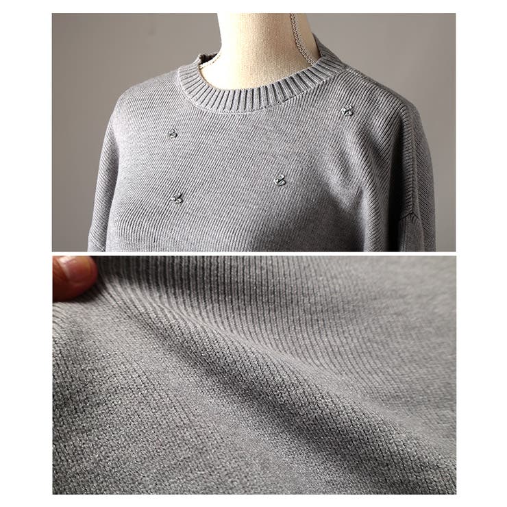 毎日をキラキラさせるビジューニットトップス レディース トップス | Sawa a la mode | 詳細画像19 