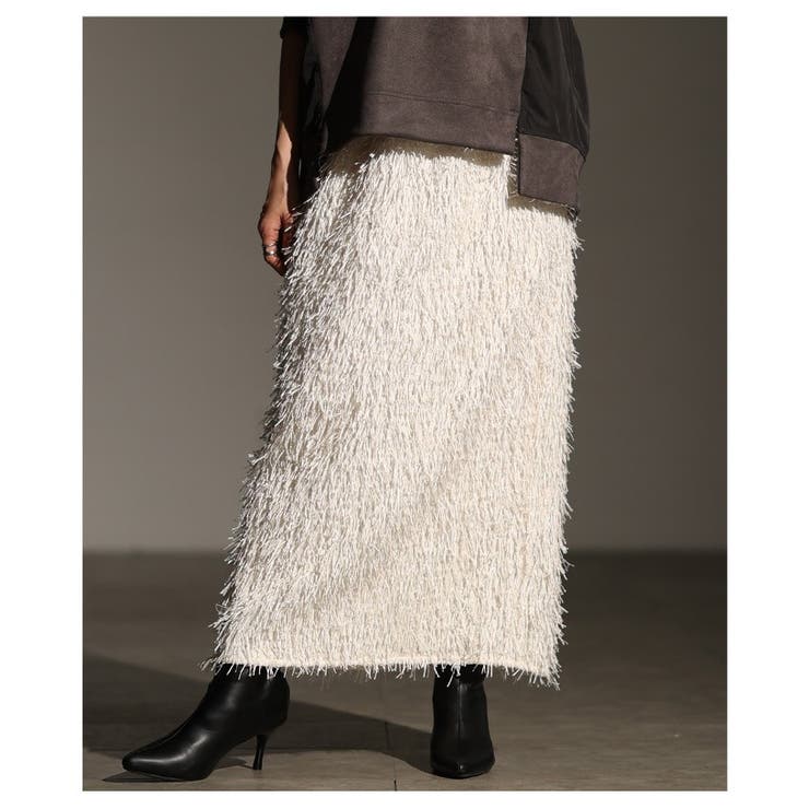 表情豊かに煌めくラメ入りフリンジストレートスカート レディース ファッション | Sawa a la mode | 詳細画像7 