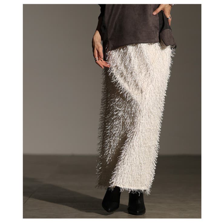 表情豊かに煌めくラメ入りフリンジストレートスカート レディース ファッション | Sawa a la mode | 詳細画像8 