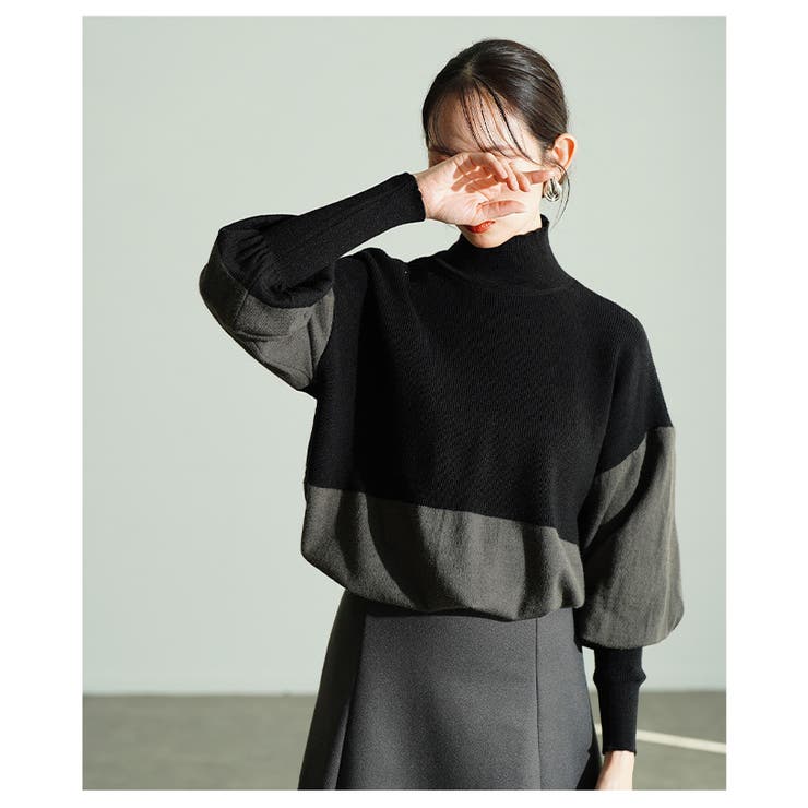 コーデが即決まる配色ハイネックニット×フレアスカートセットアップ レディース | Sawa a la mode | 詳細画像7 