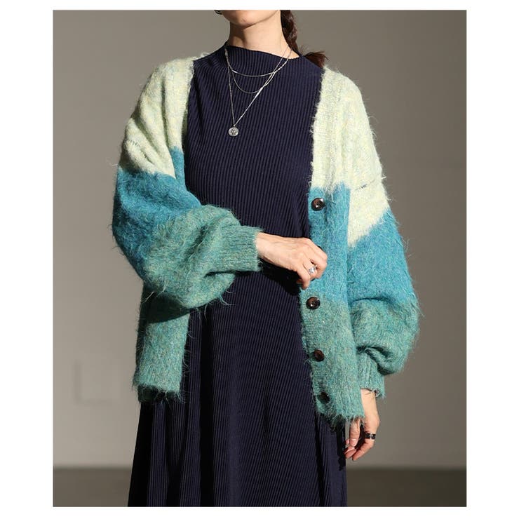 ムード漂う大人のカラースキームカーディガン レディース ファッション | Sawa a la mode | 詳細画像18 