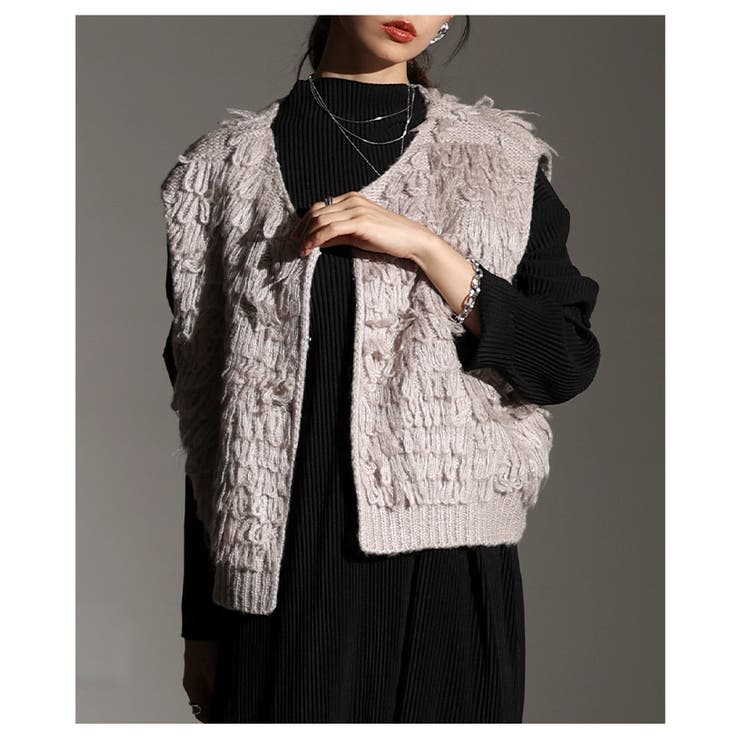 大人の余裕を纏うループフリンジベスト レディース ファッション | Sawa a la mode | 詳細画像4 