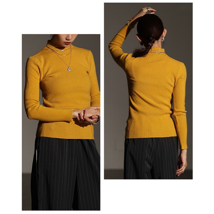 ベーシックが着こなしやすいハイネックニットトップス レディース ファッション | Sawa a la mode | 詳細画像8 