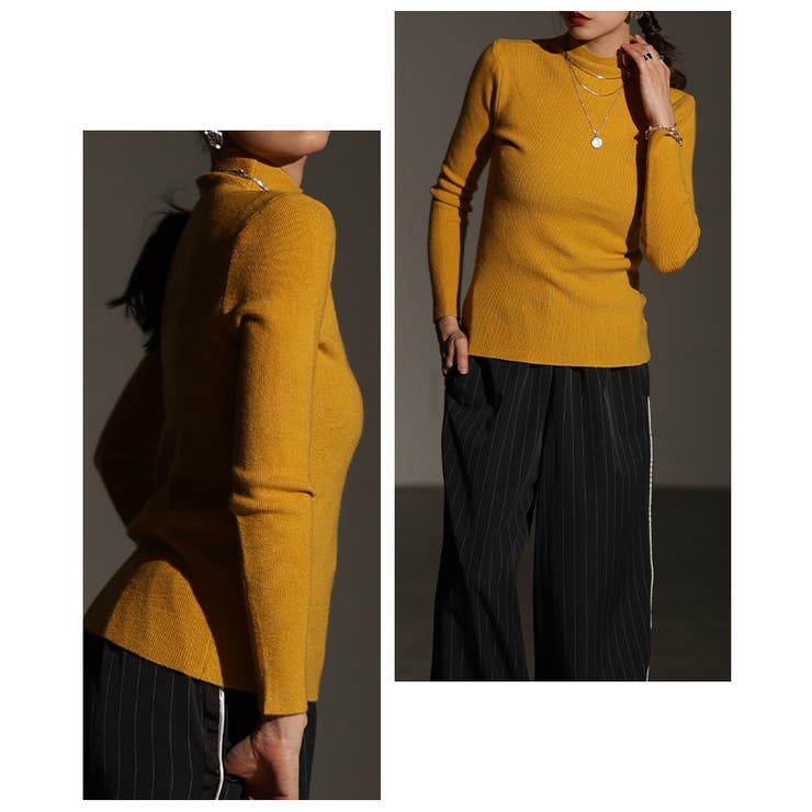 ベーシックが着こなしやすいハイネックニットトップス レディース ファッション | Sawa a la mode | 詳細画像9 