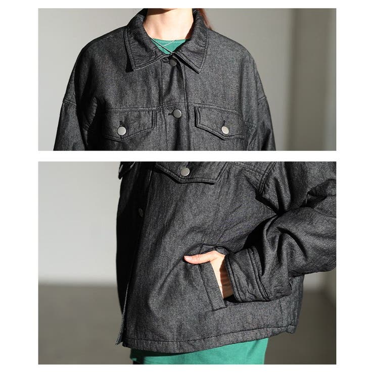 秋冬の新定番になるヴィンテージライク中綿デニムジャケット レディース ファッション | Sawa a la mode | 詳細画像5 