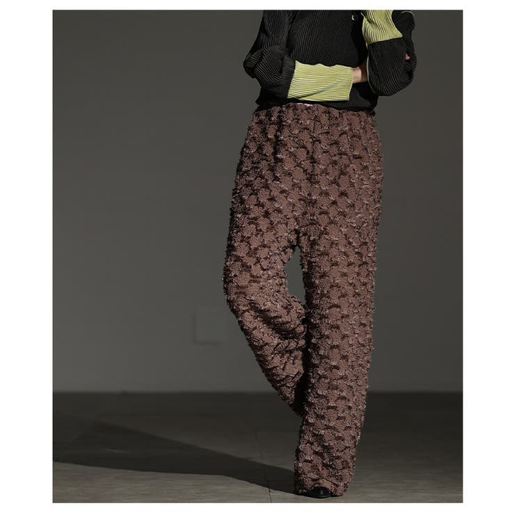 モードな個性を放つ立体フリンジワイドストレートパンツ レディース ファッション | Sawa a la mode | 詳細画像11 