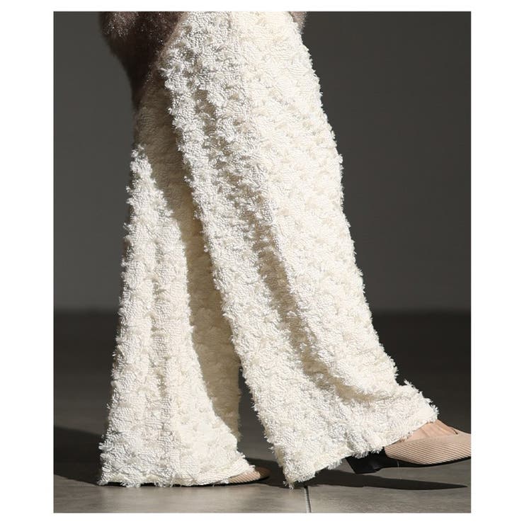 モードな個性を放つ立体フリンジワイドストレートパンツ レディース ファッション | Sawa a la mode | 詳細画像17 