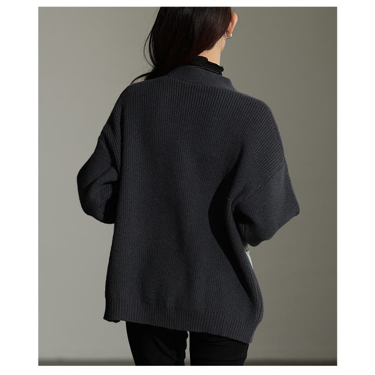 周りと差を付ける異素材デニム×リブニットカーディガン レディース ファッション | Sawa a la mode | 詳細画像8 