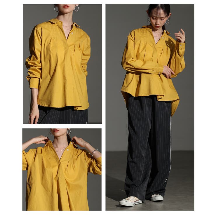 鮮やかなカラーが目を惹くコットンシャツブラウス レディース ファッション | Sawa a la mode | 詳細画像17 