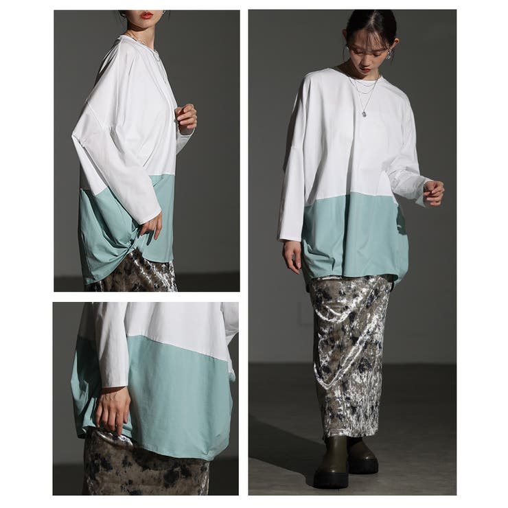 ゆるっと即こなれるバイカラープルオーバー レディース ファッション | Sawa a la mode | 詳細画像17 