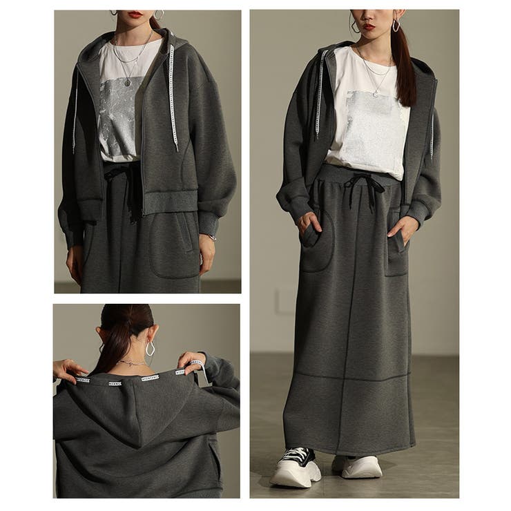 ヒトクセお洒落なステッチデザインフーディー レディース ファッション | Sawa a la mode | 詳細画像17 