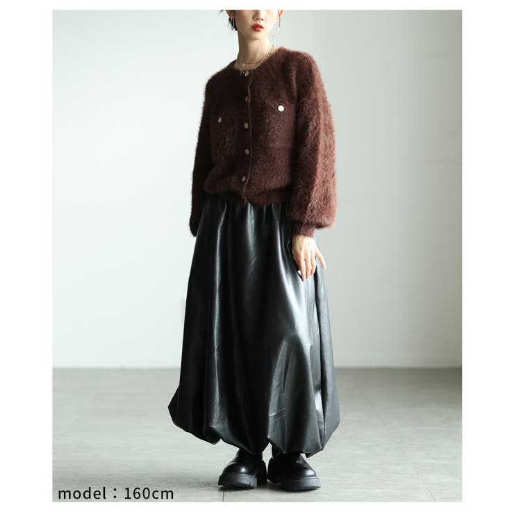 ふんわり感に一目惚れするフェザーヤーンクルーネックカーディガン レディース | Sawa a la mode | 詳細画像18 